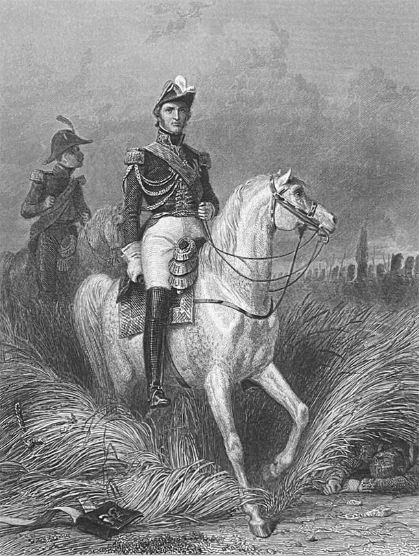 Gravure du Maréchal Davout par Paul Girardet d'après Karl Girardet, extraite de l'Histoire du Consulat et de l'Empire de Thiers.