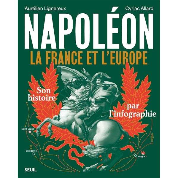 Couverture du livre : Napoléon, la France et l'Europe. Son histoire par l'infographie