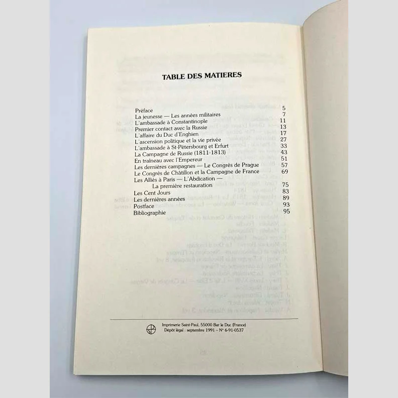 Table des matières : Caulaincourt, un Général diplomate