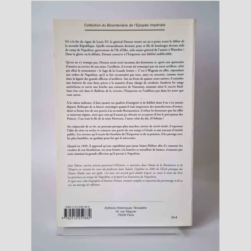 Quatrième de couverture du livre Le Général Drouot par Jean Tabeur