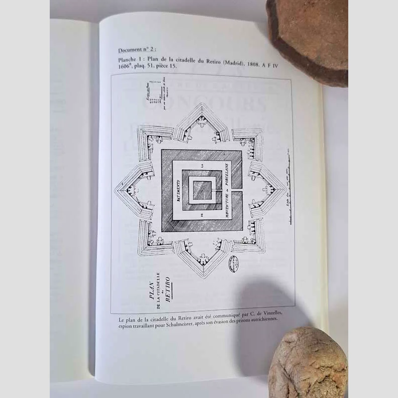 Planche n°1 : Plan de la citadelle du Retiro (Madrid), 1808 du livre Le Général Drouot de Jean Tabeur