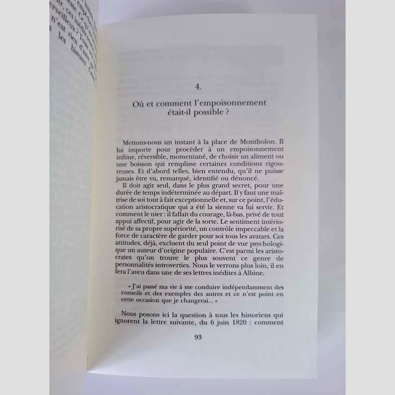 Chapitre 4 du livre L'énigme Napoléon résolue par René Maury et François de Candé-Montholon