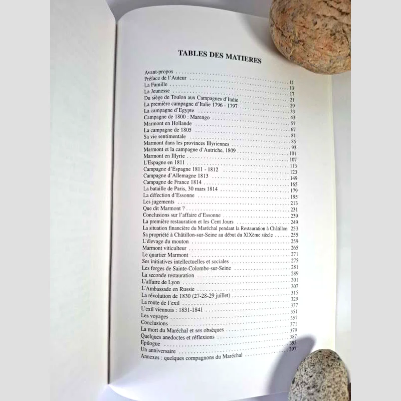 Table des matières du livre Marmont - Maréchal d'Empire, 1774-1852