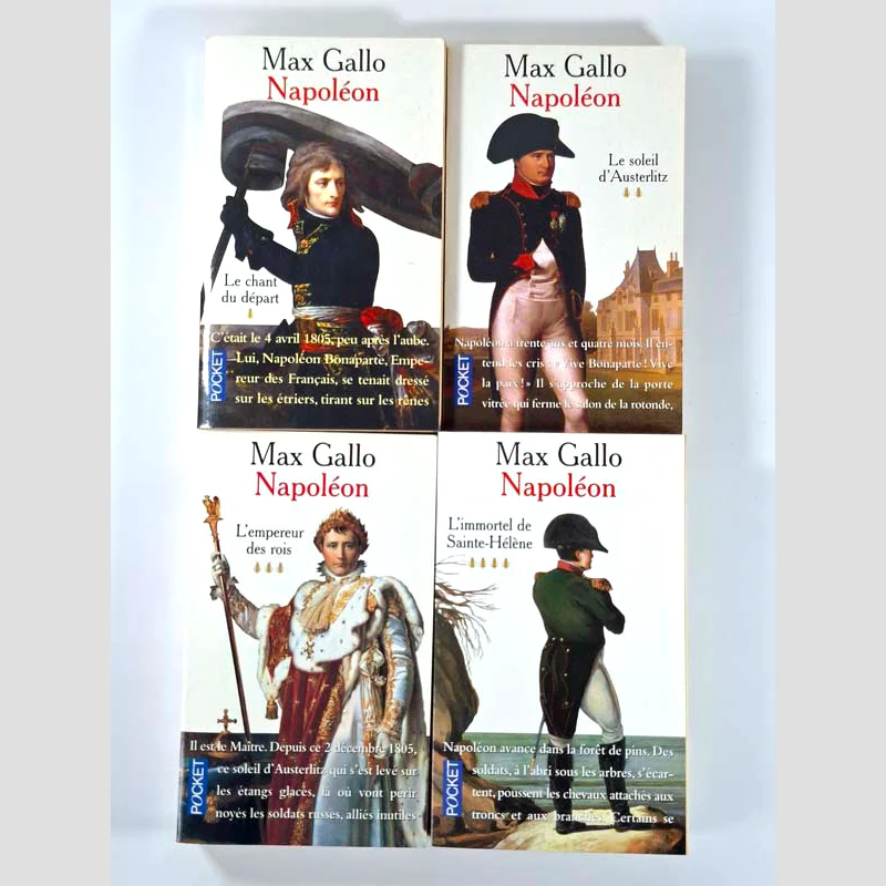 Couvertures des quatre tomes du livre Napoléon de Max Gallo