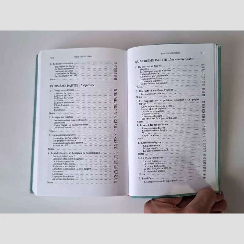 Table des matières (2) du livre Napoléon par Jean Tulard