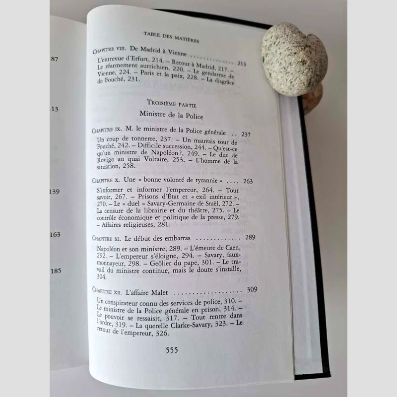 Table des matières (3) du livre Savary - Le séide de Napoléon de Thierry Lentz