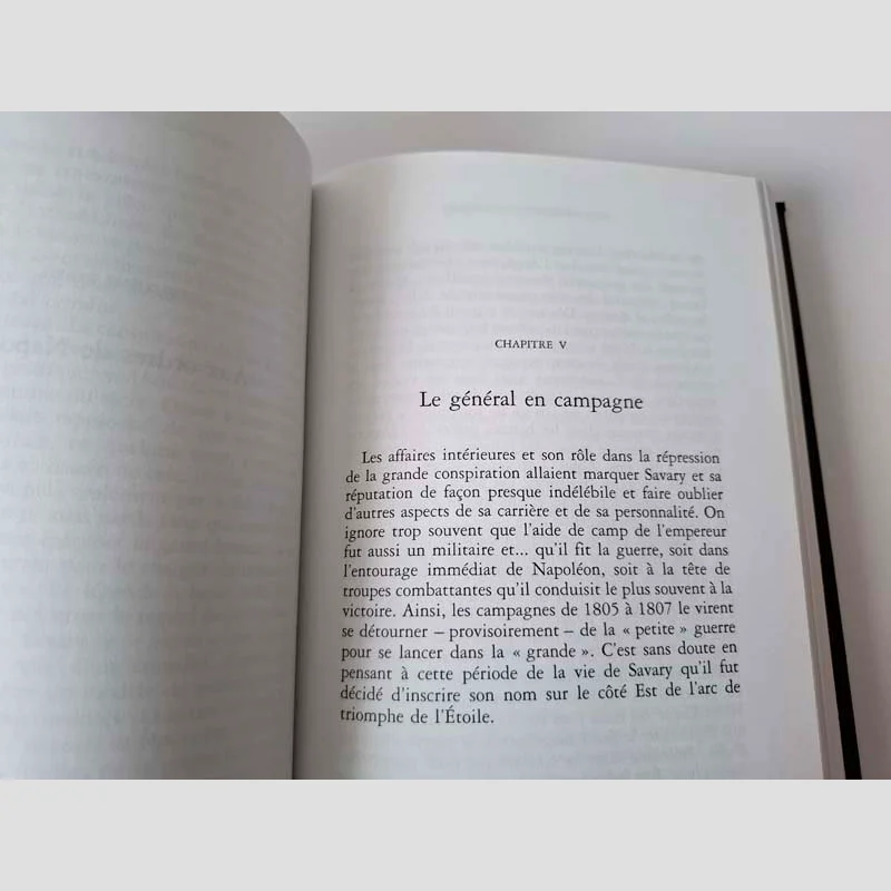 Chapitre V du livre Savary - Le séide de Napoléon de Thierry Lentz