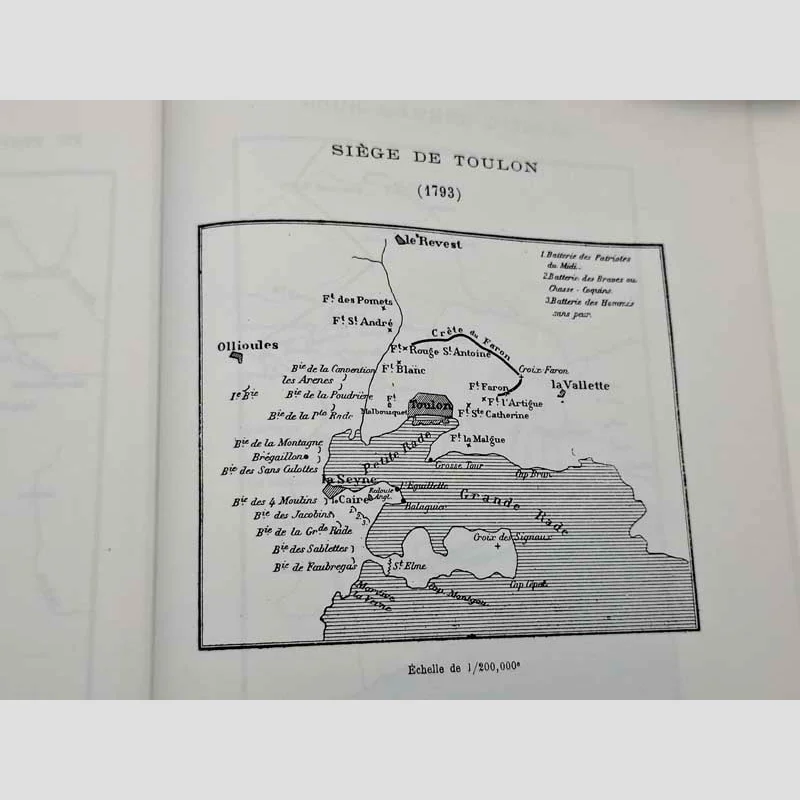 Carte du siège de Toulon dans le livre L'éducation militaire de Napoléon
