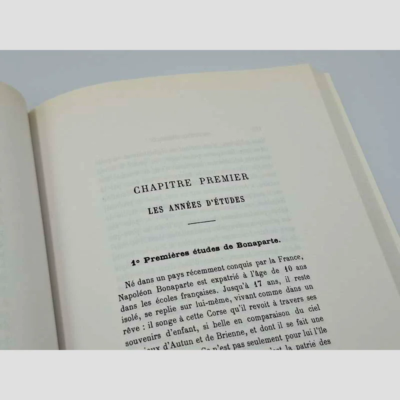 Chapitre Premier du livre L'éducation militaire de Napoléon