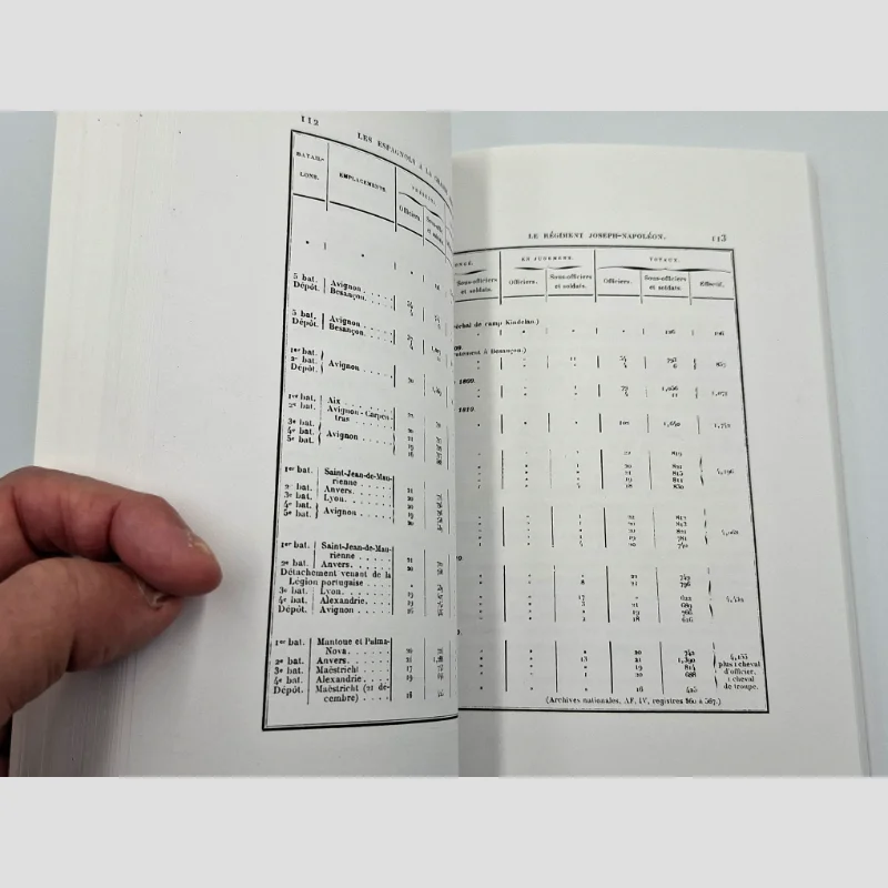 Pages 112 et 113 du livre Les Espagnols à la Grande Armée de Paul Boppe