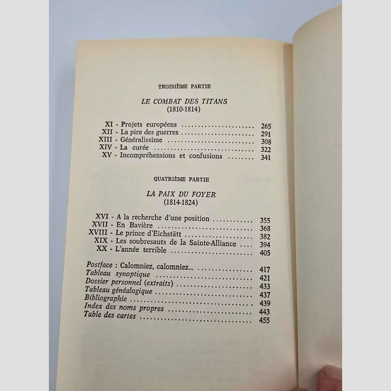 Table des matières (2) du livre Eugène de Beauharnais - De Joséphine à Napoléon de Jean Autin