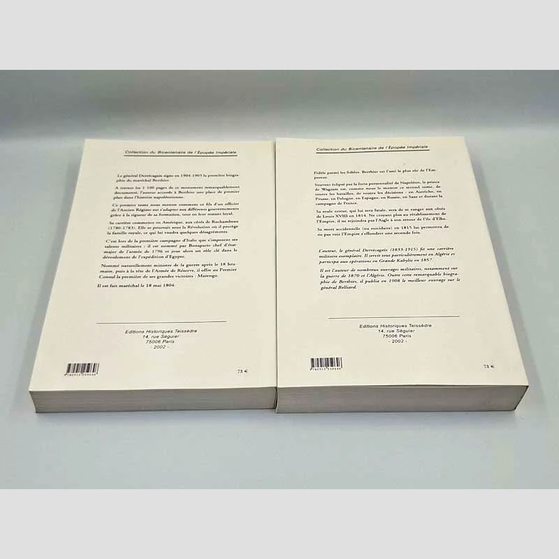 Quatrièmes de couverture du livre Le maréchal Berthier - Prince de Wagram et de Neuchatel de Victor-Bernard Derrécagaix