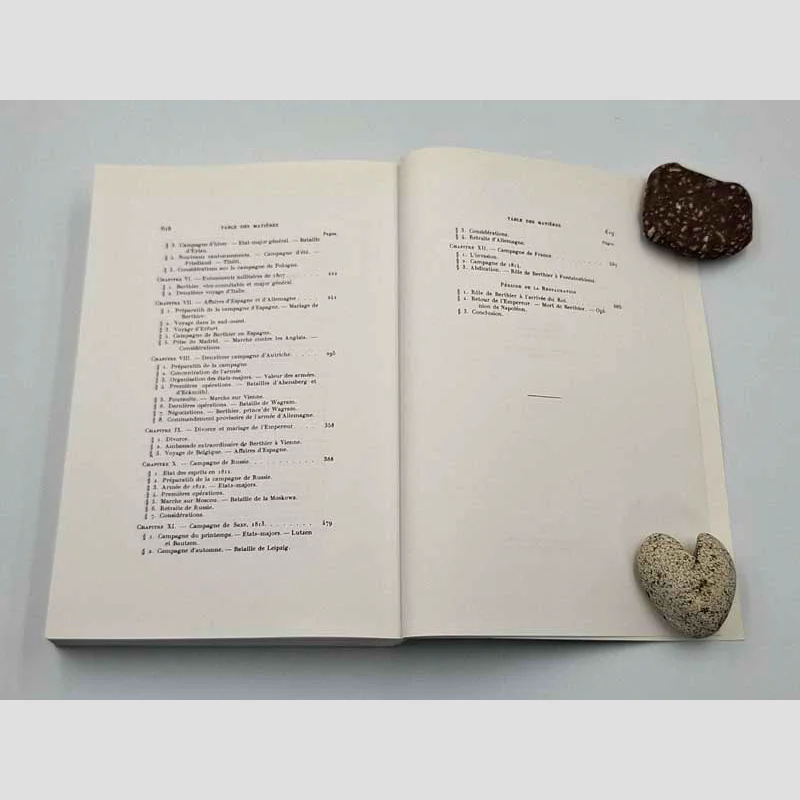 Table des matières du deuxième tome (2) du livre Le maréchal Berthier - Prince de Wagram et de Neuchatel de Victor-Bernard Derrécagaix