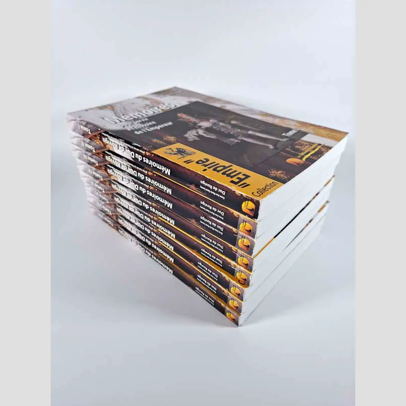 Dos, tranches de queue et couverture du livre Les Mémoires du Duc de Rovigo en 8 volumes
