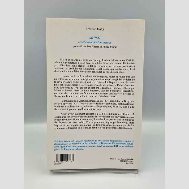 Quatrième de couverture du livre Murat de Frédéric Hulot