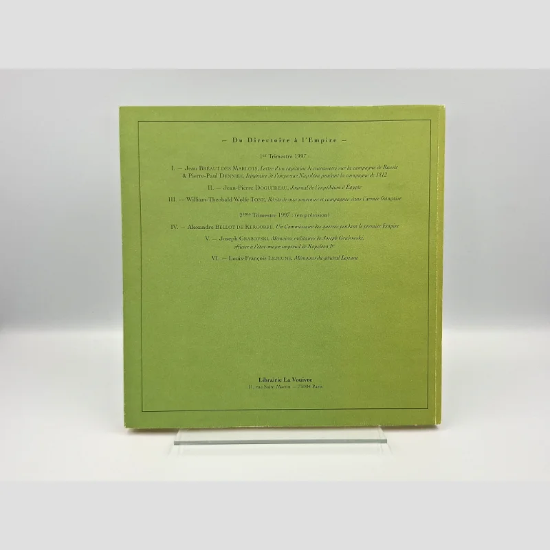 Quatrième de couverture du livre Récits de mes souvenirs et campagnes dans l'armée française - William Theobald Wolfe TONE