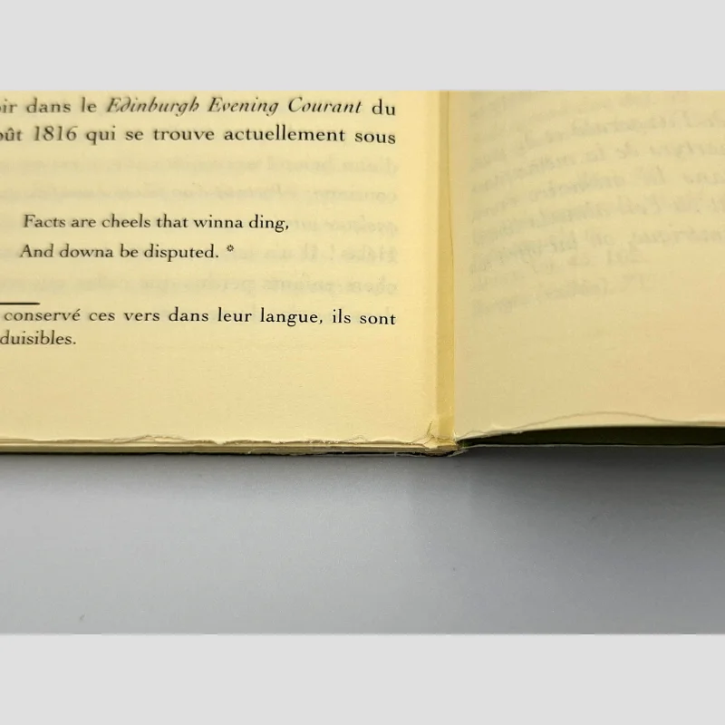 Traces de découpe au cutter sur les pages non ouvertes du livre Récits de mes souvenirs et campagnes dans l'armée française - William Theobald Wolfe TONE
