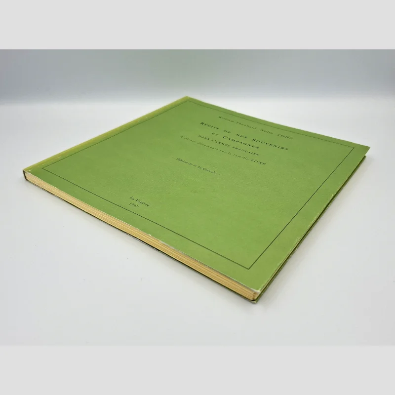 Vue de trois-quarts face du livre Récits de mes souvenirs et campagnes dans l'armée française - William Theobald Wolfe TONE